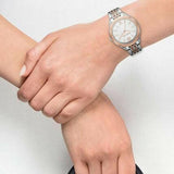  Shop Authentic Michael Kors Mindy Three Hand White Dial Two Tone Steel Strap Watch For Women - MK7077 - Luxxuri