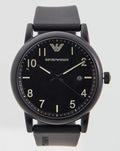  Shop Authentic Emporio Armani Luigi Quartz Black Dial Black Silicon Strap Watch For Men - AR11071 - Luxxuri