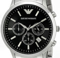  Shop Authentic Emporio Armani Classic Chronograph Black Dial Silver Steel Strap Watch For Men - AR2434 - Luxxuri
