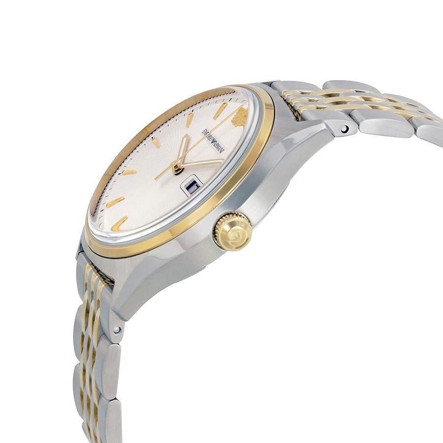  Shop Authentic Emporio Armani Cream Dial Two Tone Steel Strap Watch For Men - AR11034 - Luxxuri