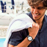  Shop Authentic Emporio Armani Kappa Analog White Dial Two Tone Nylon Strap Watch For Men - AR80004 - Luxxuri