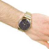  Shop Authentic Emporio Armani Classic Chronograph Black Dial Gold Steel Strap Watch For Men - AR1893 - Luxxuri