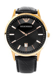  Shop Authentic Emporio Armani Renato Quartz Black Dial Black Leather Strap Watch For Men - AR2425 - Luxxuri