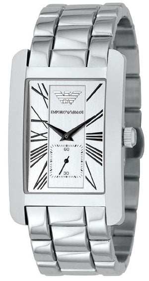  Shop Authentic Emporio Armani Classic White Dial Silver Steel Strap Watch For Men - AR0145 - Luxxuri