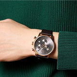  Shop Authentic Calvin Klein City Chronograph Grey Dial Brown Leather Strap Watch for Men - K2G276G3 - Luxxuri