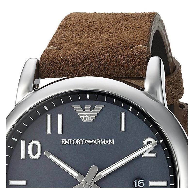  Shop Authentic Emporio Armani Luigi Quartz Gray Dial Brown Leather Strap Watch For Men - AR11070 - Luxxuri