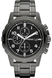  Shop Authentic Fossil Dean Chronograph Black Dial Black Steel Strap Watch for Men - FS4721 - Luxxuri