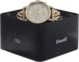  Shop Authentic Fossil Boyfriend Chronograph Gold Dial Gold Steel Strap Watch for Women - ES2197 - Luxxuri