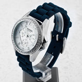  Shop Authentic Fossil Riley White Dial Blue Leather Strap Watch for Women - ES3464 - Luxxuri