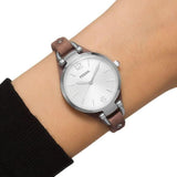  Shop Authentic Fossil Georgia White Dial Brown Leather Strap Watch for Women - ES3060 - Luxxuri