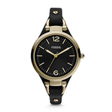  Shop Authentic Fossil Georgia Black Dial Black Leather Strap Watch for Women - ES3148 - Luxxuri