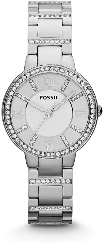  Shop Authentic Fossil Virginia Silver Dial Silver Steel Strap Watch for Women - ES3282 - Luxxuri