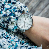  Shop Authentic Fossil Jacqueline White Dial Silver Steel Strap Watch for Women - ES3433 - Luxxuri