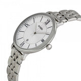  Shop Authentic Fossil Jacqueline White Dial Silver Steel Strap Watch for Women - ES3433 - Luxxuri
