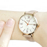  Shop Authentic Fossil Jacqueline White Dial Brown Leather Strap Watch for Women - ES3487 - Luxxuri