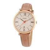  Shop Authentic Fossil Jacqueline White Dial Brown Leather Strap Watch for Women - ES3487 - Luxxuri
