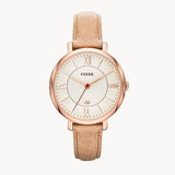  Shop Authentic Fossil Jacqueline White Dial Brown Leather Strap Watch for Women - ES3487 - Luxxuri