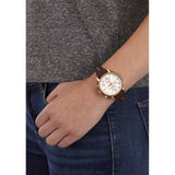  Shop Authentic Fossil Boyfriend White Dial Brown Leather Strap Watch for Women - ES3616 - Luxxuri