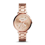 Shop Authentic Fossil Jacqueline Rose Gold Dial Rose Gold Steel Strap Watch for Women - ES3665 - Luxxuri