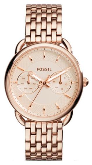  Shop Authentic Fossil Tailor Rose Gold Dial Rose Gold Stainless Steel Strap Watch for Women - ES3713 - Luxxuri