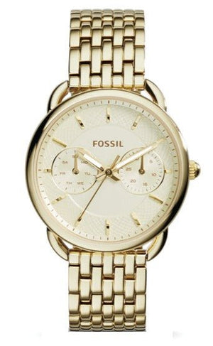  Shop Authentic Fossil Tailor Gold Dial Gold Steel Strap Watch for Women - ES3714 - Luxxuri