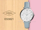  Shop Authentic Fossil Jacqueline White Dial Light Blue Leather Strap Watch for Women - ES3821 - Luxxuri