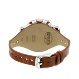  Shop Authentic Fossil Boyfriend Chronograph White Dial Brown Leather Strap Watch for Women - ES3837 - Luxxuri