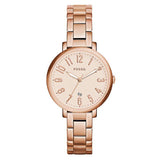  Shop Authentic Fossil Jacqueline Rose Gold Dial Rose Gold Steel Strap Watch for Women - ES3970 - Luxxuri