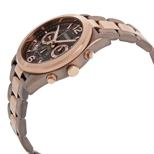 Shop Authentic Fossil Perfect Boyfriend Multifunction Brown Dial Two Tone Steel Strap Watch for Women - ES4284 - Luxxuri