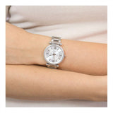  Shop Authentic Fossil Carlie Silver Dial Silver Steel Strap Watch for Women - ES4341 - Luxxuri