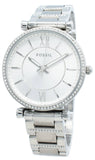  Shop Authentic Fossil Carlie Silver Dial Silver Steel Strap Watch for Women - ES4341 - Luxxuri