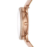  Shop Authentic Fossil Tailor Quartz White Dial Pink Leather Strap Watch for Women - ES4393 - Luxxuri