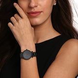  Shop Authentic Fossil Carlie Black Dial Black Steel Strap Watch for Women - ES4488 - Luxxuri