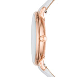  Shop Authentic Fossil Jacqueline Quartz Mother of Pearl White Dial White Leather Strap Watch for Women - ES4579 - Luxxuri