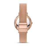  Shop Authentic Fossil Jacqueline Quartz Rose Gold Dial Rose Gold Mesh Strap Watch for Women - ES4628 - Luxxuri