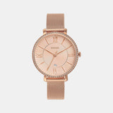  Shop Authentic Fossil Jacqueline Quartz Rose Gold Dial Rose Gold Mesh Strap Watch for Women - ES4628 - Luxxuri