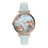  Shop Authentic Fossil Jacqueline Multi Colored Dial Blue Leather Strap Watch for Women - ES4813 - Luxxuri