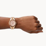  Shop Authentic Fossil Stella Sport Multifunction Rose Gold Dial Rose Gold Steel Strap Watch for Women - ES5106 - Luxxuri