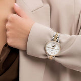  Shop Authentic Fossil Jacqueline Analog Moonphase Mother of Pearl White Dial Two Tone Steel Strap Watch for Women - ES5166 - Luxxuri