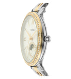  Shop Authentic Fossil Jacqueline Analog Moonphase Mother of Pearl White Dial Two Tone Steel Strap Watch for Women - ES5166 - Luxxuri