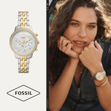 Shop Authentic Fossil Neutra Chronograph Mother of Pearl White Dial Two Tone Steel Strap Watch for Women - ES5216 - Luxxuri