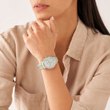  Shop Authentic Fossil Neutra Chronograph Mother of Pearl White Dial Two Tone Steel Strap Watch for Women - ES5216 - Luxxuri