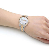  Shop Authentic Fossil Neutra Chronograph Mother of Pearl White Dial Two Tone Steel Strap Watch for Women - ES5216 - Luxxuri