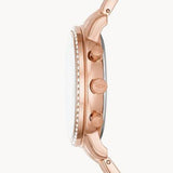  Shop Authentic Fossil Boyfriend Chronograph Rose Gold Dial Rose Gold Steel Strap Watch for Women - ES3380 - Luxxuri