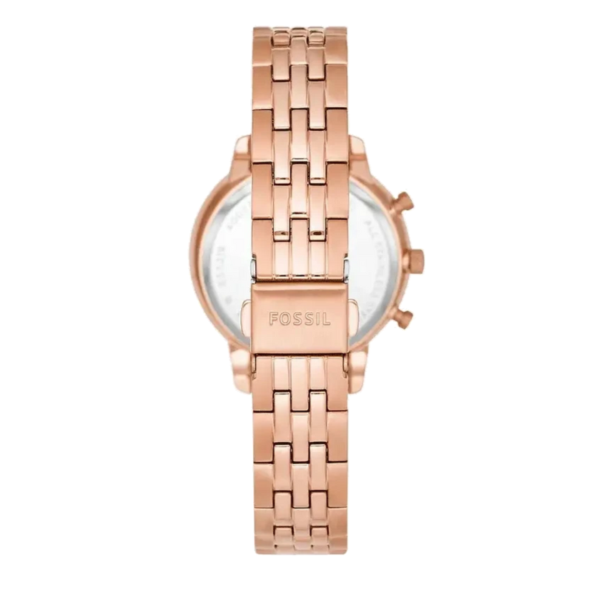  Shop Authentic Fossil Neutra Chronograph Mother of Pearl Brown Dial Rose Gold Steel Strap Watch for Women - ES5218 - Luxxuri