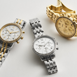  Shop Authentic Fossil Neutra Chronograph Gold Dial Gold Steel Strap Watch for Women - ES5219 - Luxxuri
