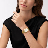  Shop Authentic Fossil Raquel Three Hand Mother of Pearl Dial Gold Steel Strap Watch For Women - ES5304 - Luxxuri