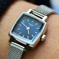  Shop Authentic Tissot Lovely Square Blue Dial Silver Mesh Bracelet Watch For Women - T058.109.11.041.00 - Luxxuri