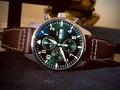  Shop Authentic IWC Pilot's Watch Chronograph Edition Racing Green 43mm Green Dial Brown Leather Strap Watch for Men - IW377726 - Luxxuri