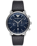  Shop Authentic Emporio Armani Aviator Blue Dial Blue Leather Strap Watch For Men - AR11105 - Luxxuri